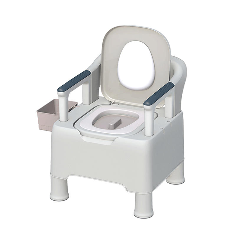 Adjustable mobile elderly pregnant woman adult toilet chair